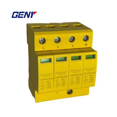 Dobra cena. LPEP 385/20M Series Surge Protective Device with 385V Max Continuous Voltage 35mm Rail Mounting and Up≤1.8kV Protection Level w Internecie